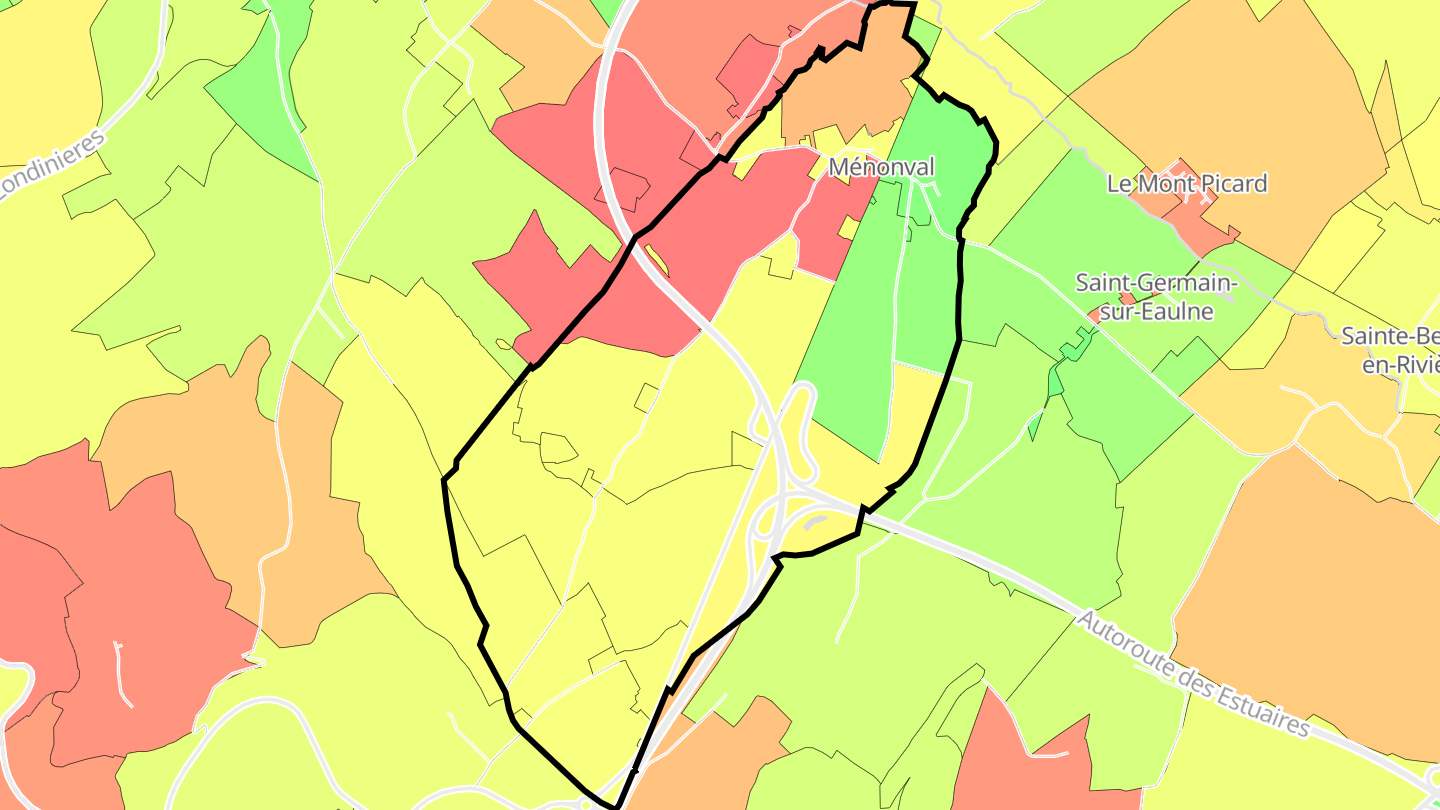 Carte des prix de l'immobilier Ménonval