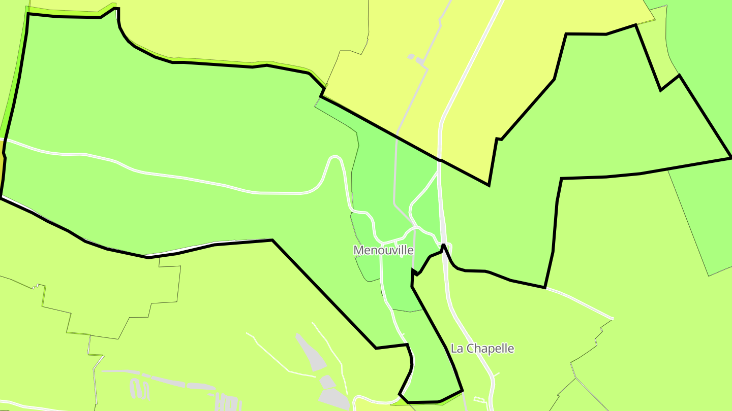 Carte des prix de l'immobilier Menouville