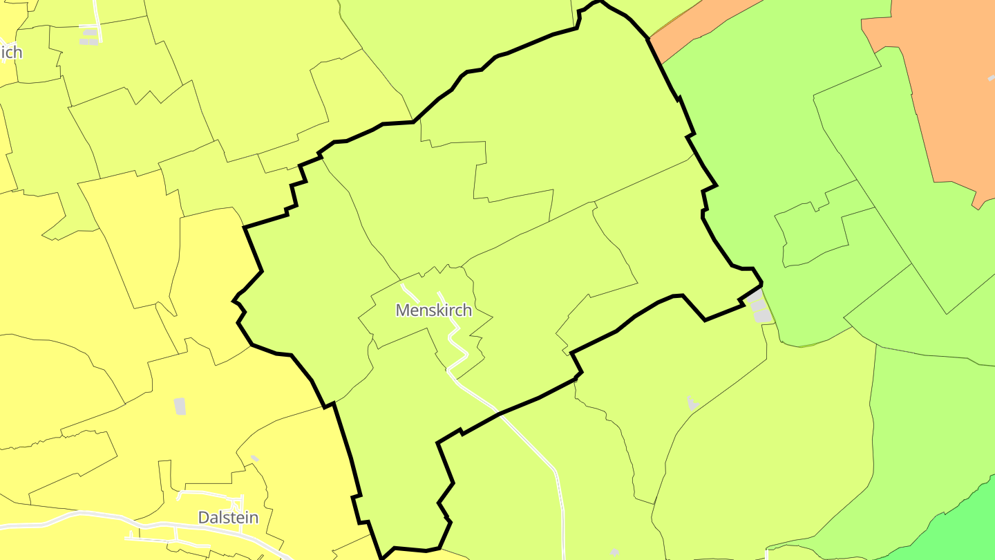 Carte des prix de l'immobilier Menskirch