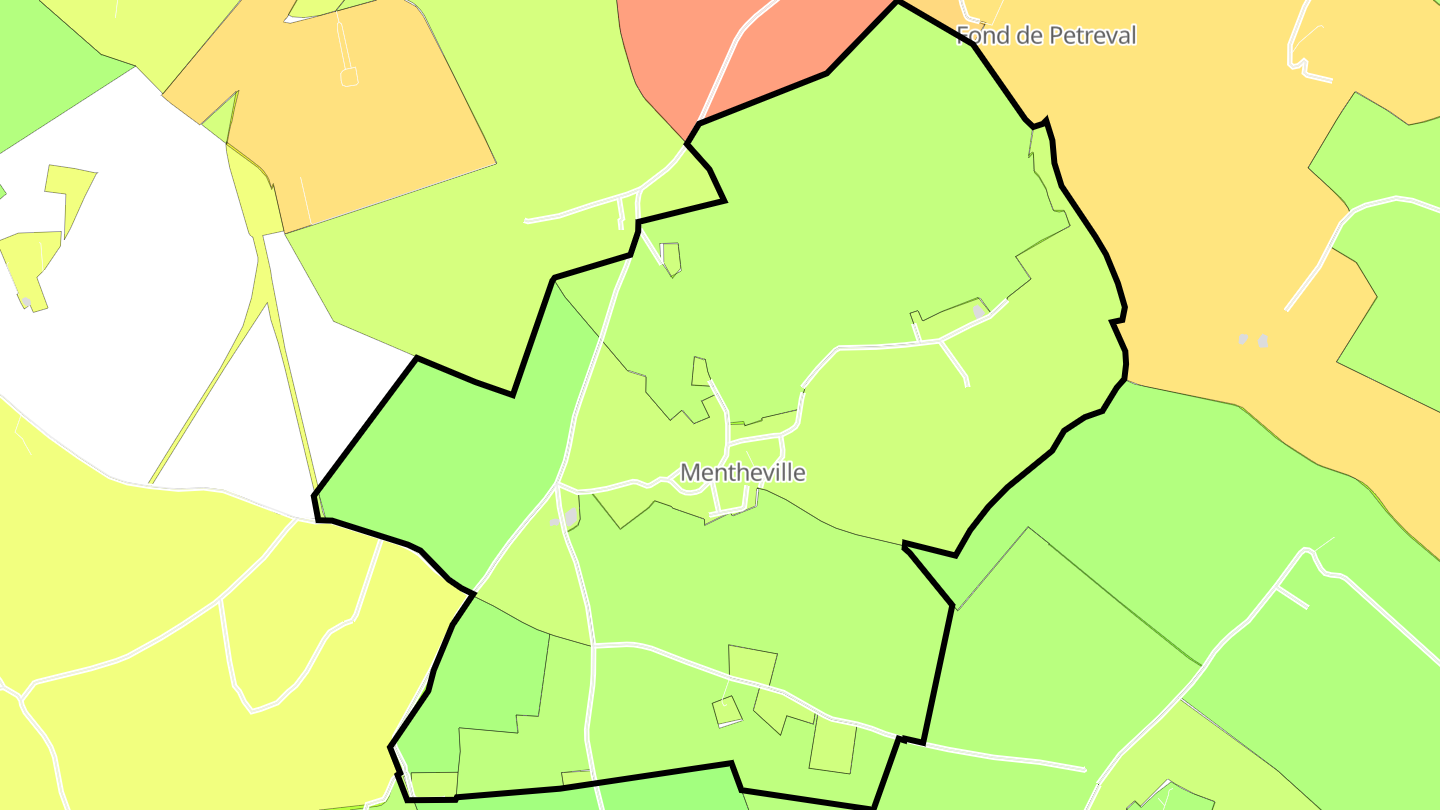 Carte des prix de l'immobilier Mentheville