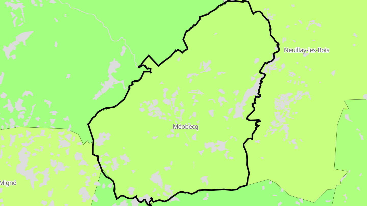 Carte des prix de l'immobilier Méobecq