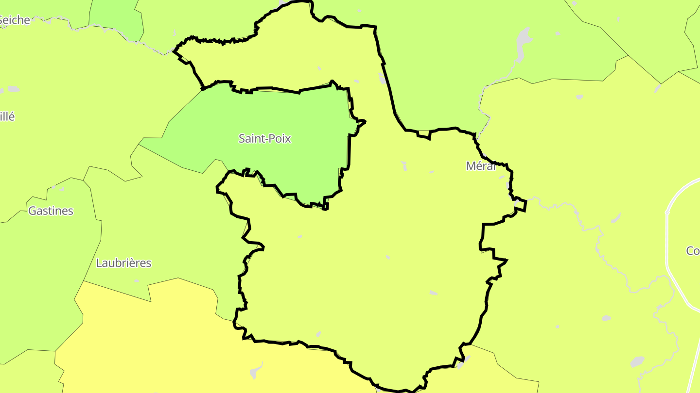 Carte des prix de l'immobilier Méral