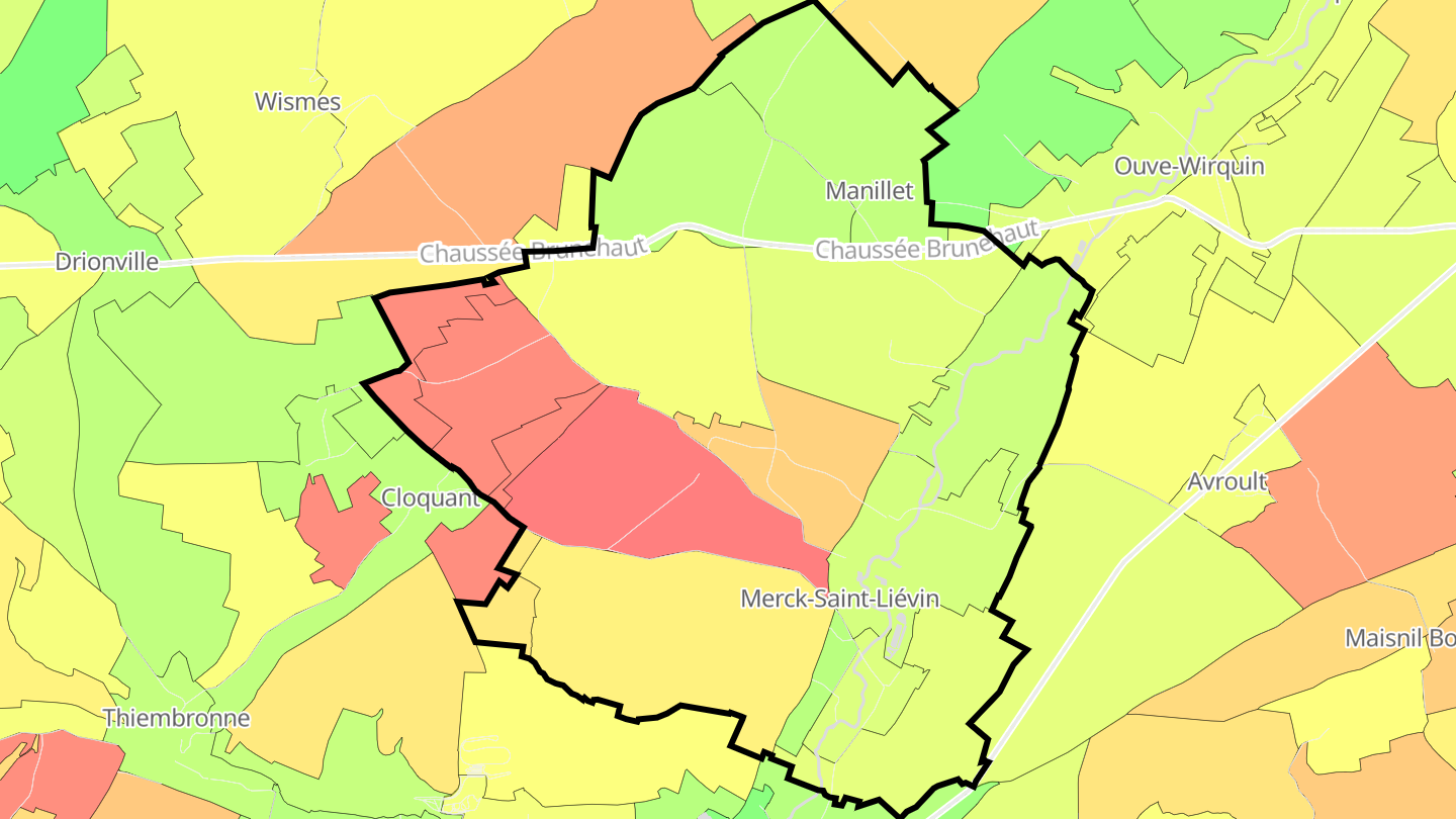 Carte des prix de l'immobilier Merck-Saint-Liévin