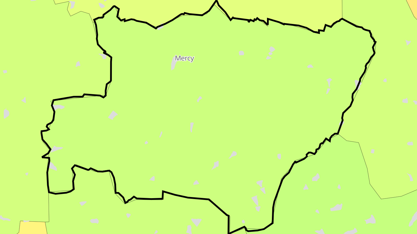 Carte des prix de l'immobilier Mercy