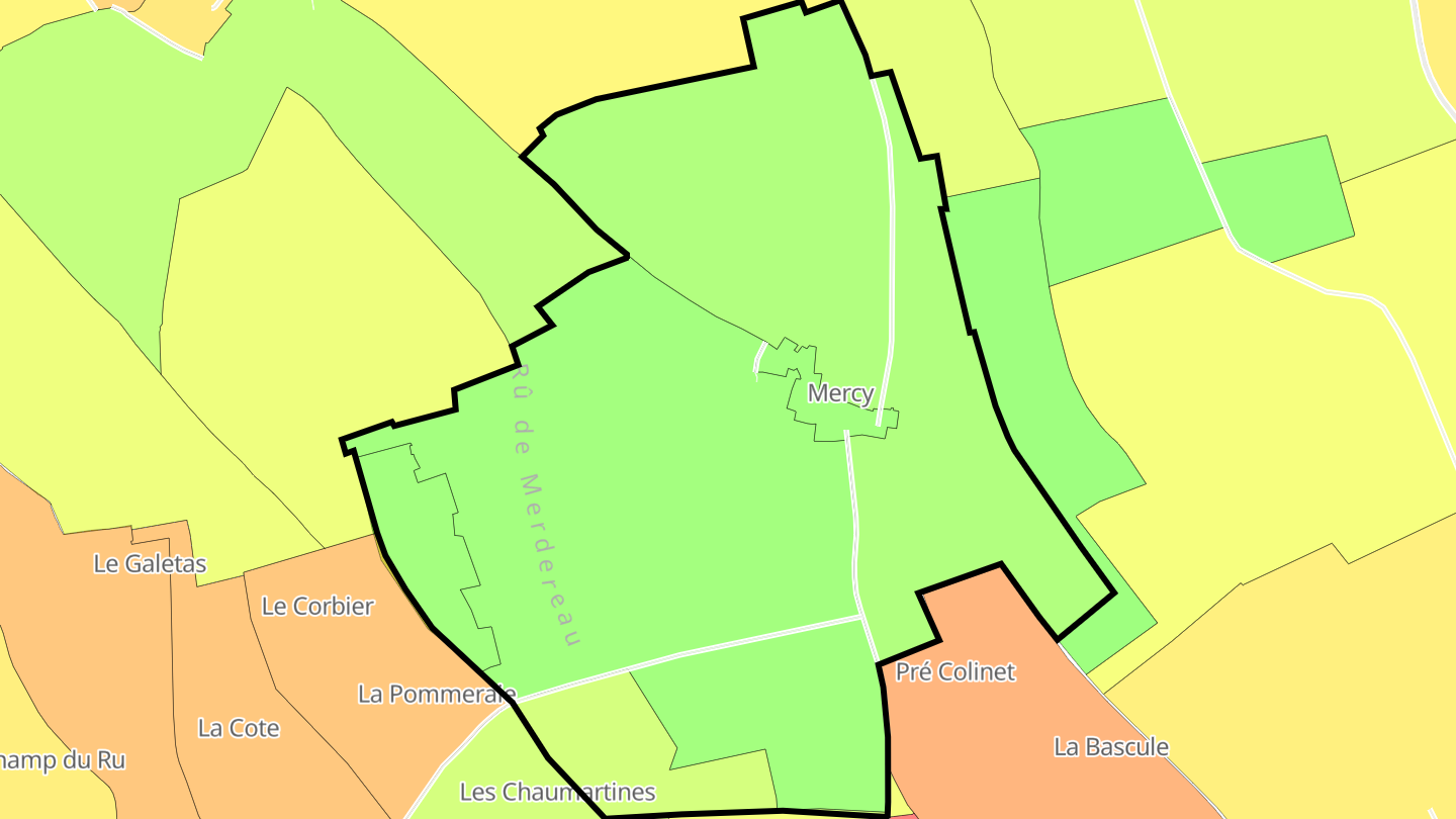 Carte des prix de l'immobilier Mercy