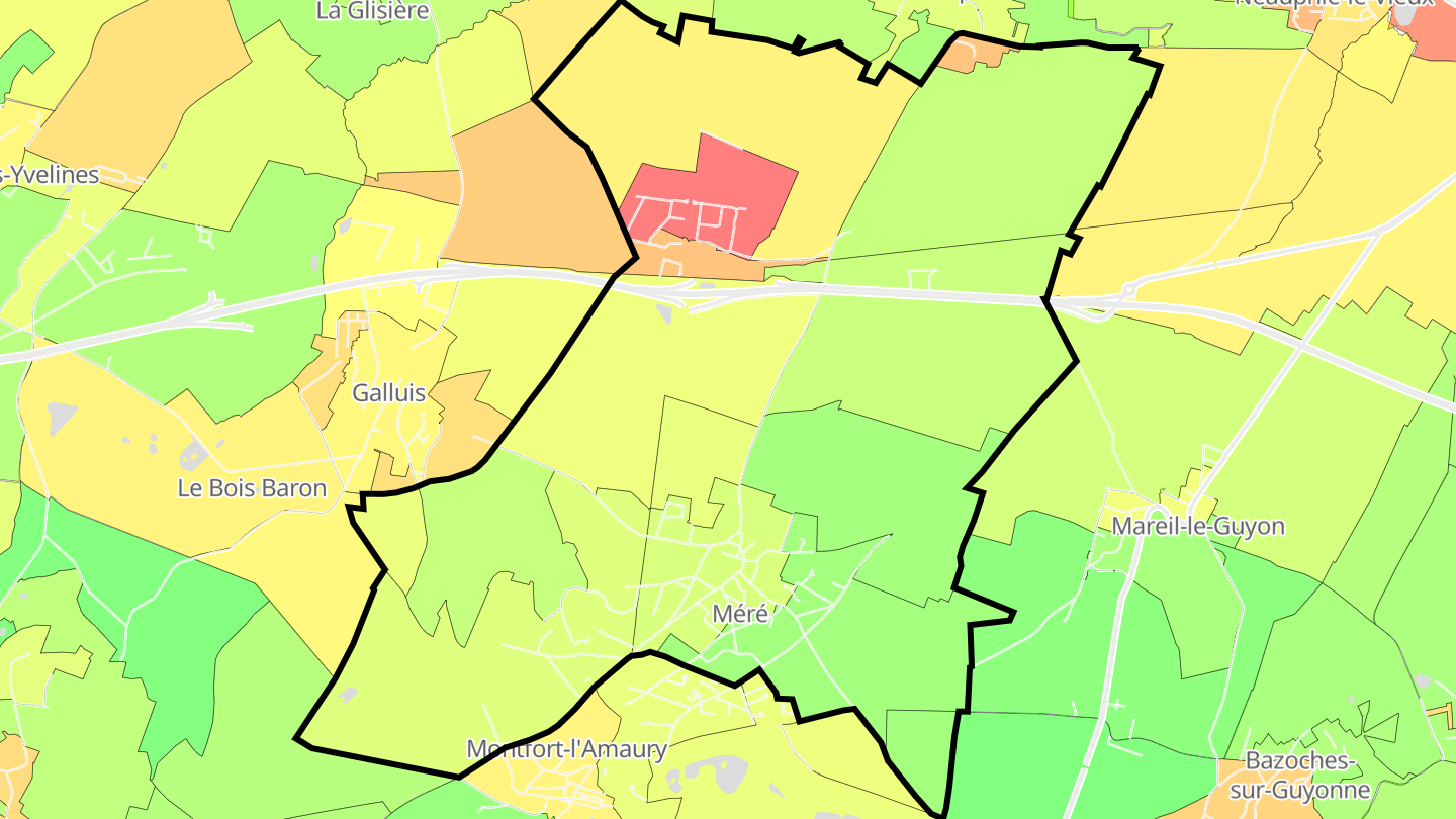 Carte des prix de l'immobilier Méré
