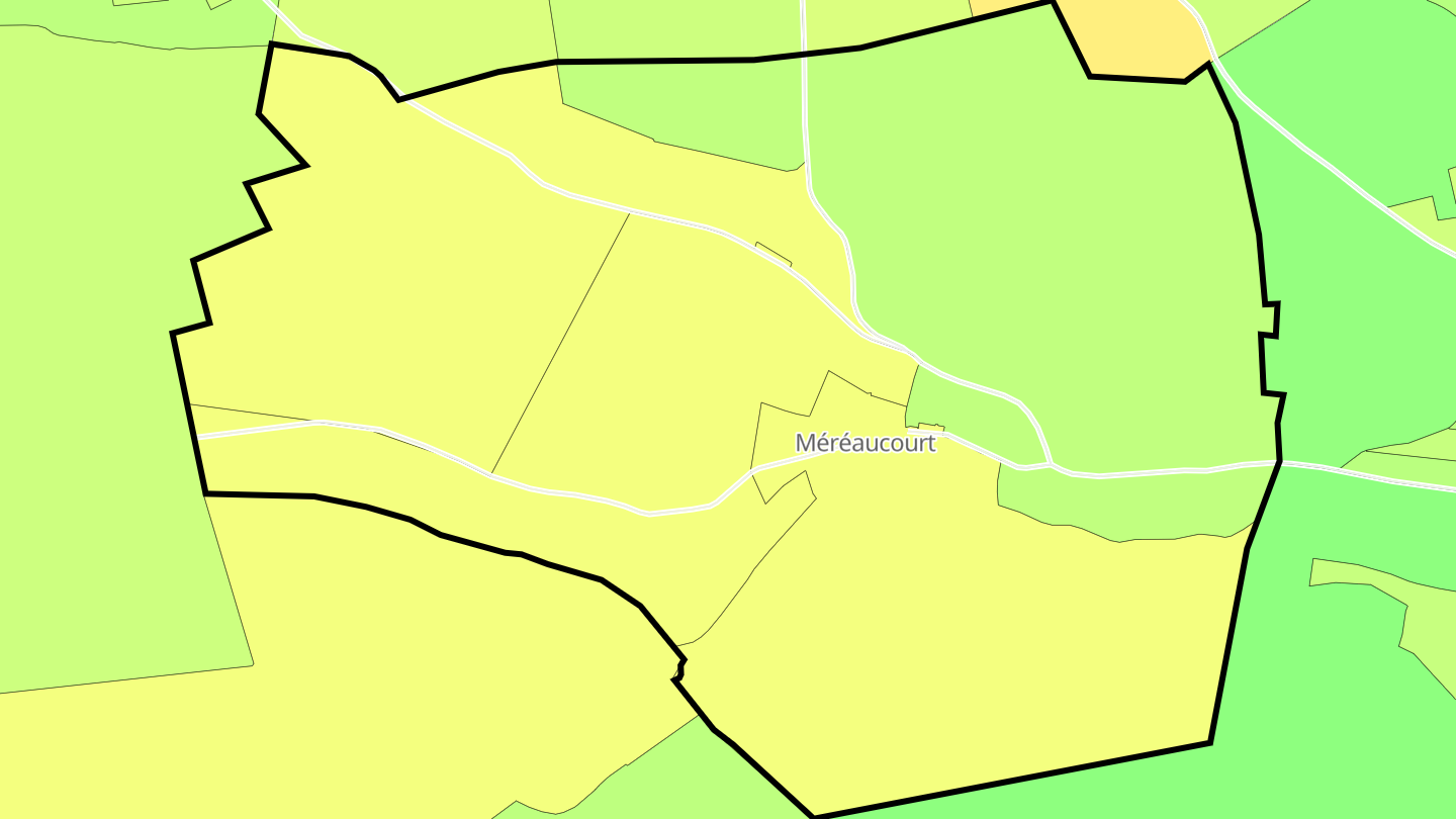 Carte des prix de l'immobilier Méréaucourt