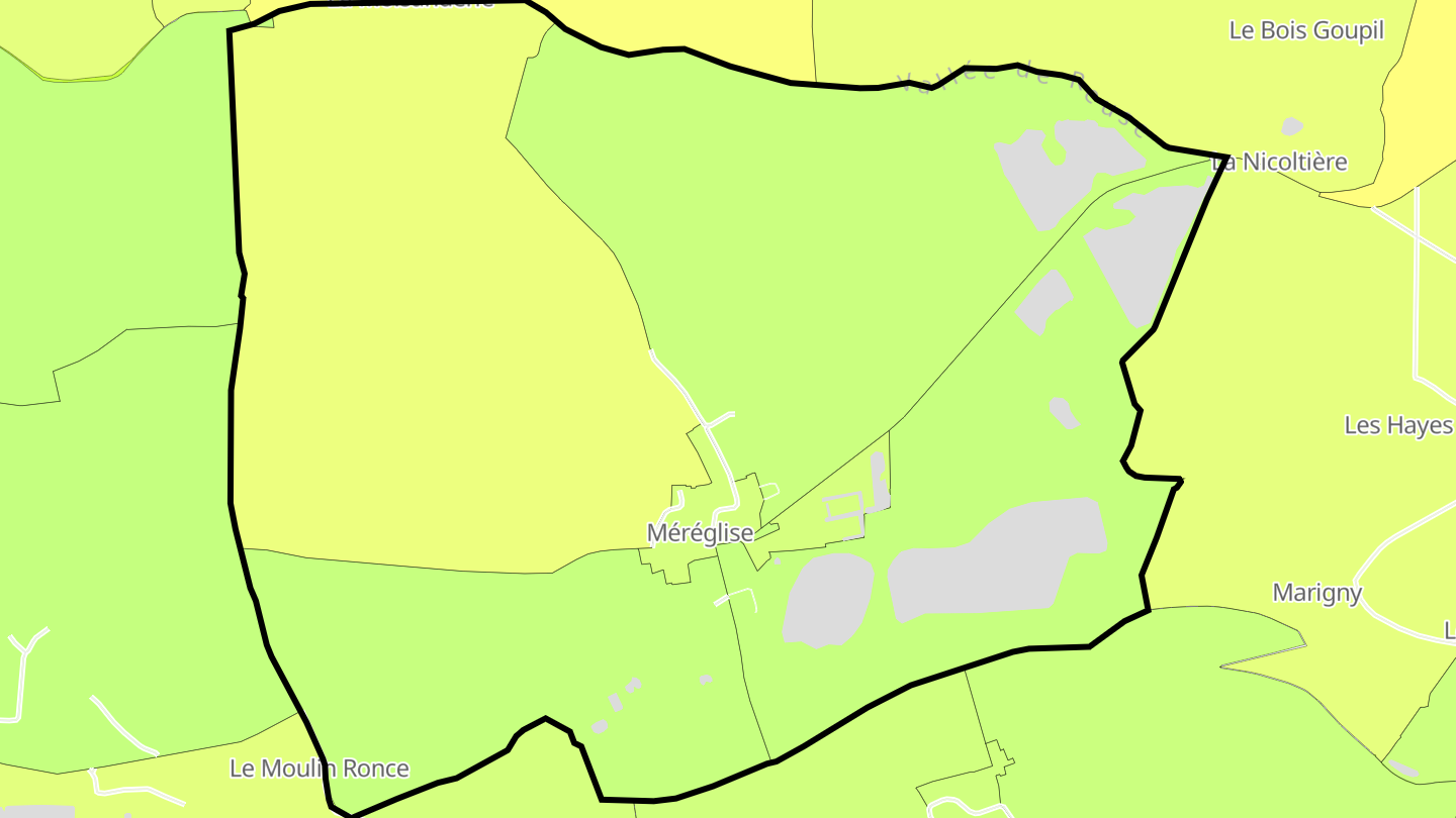 Carte des prix de l'immobilier Méréglise