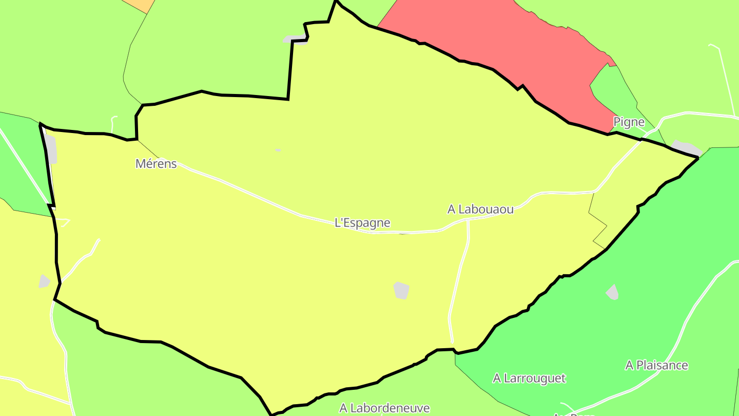Carte des prix de l'immobilier Mérens