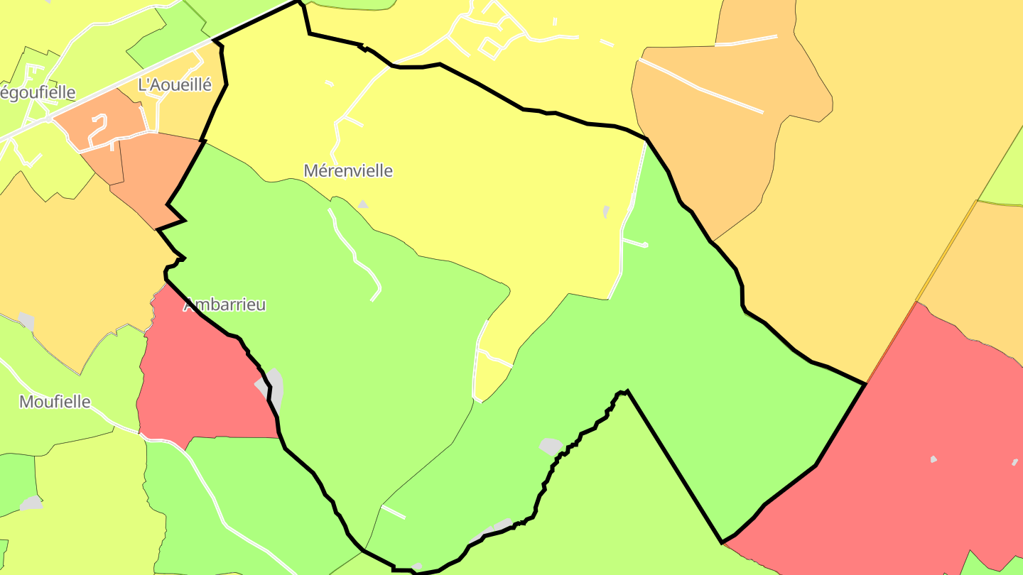 Carte des prix de l'immobilier Mérenvielle