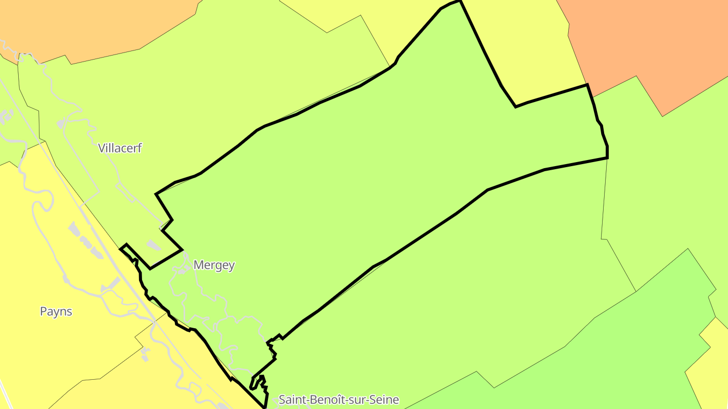 Carte des prix de l'immobilier Mergey