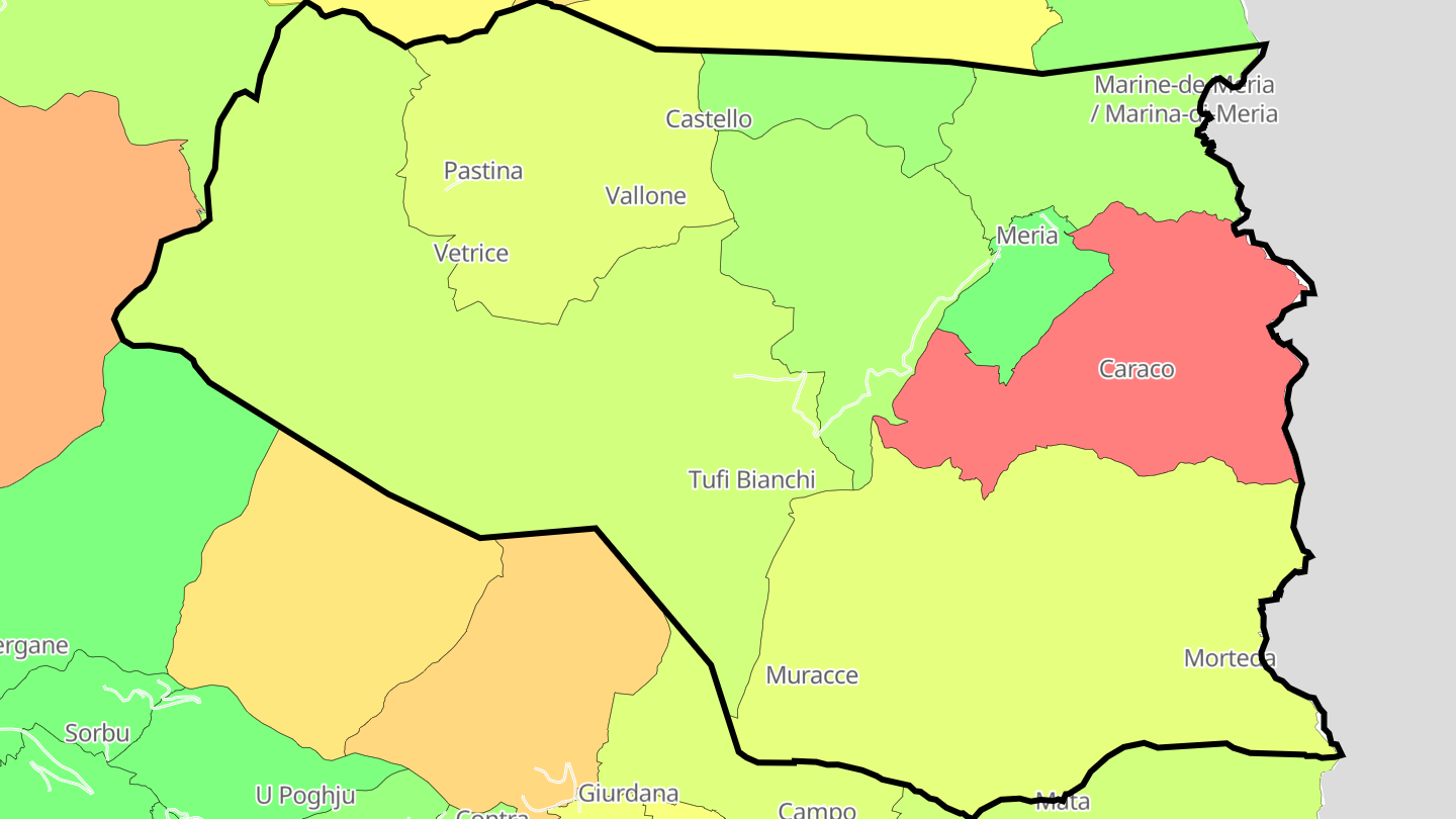 Carte des prix de l'immobilier Meria