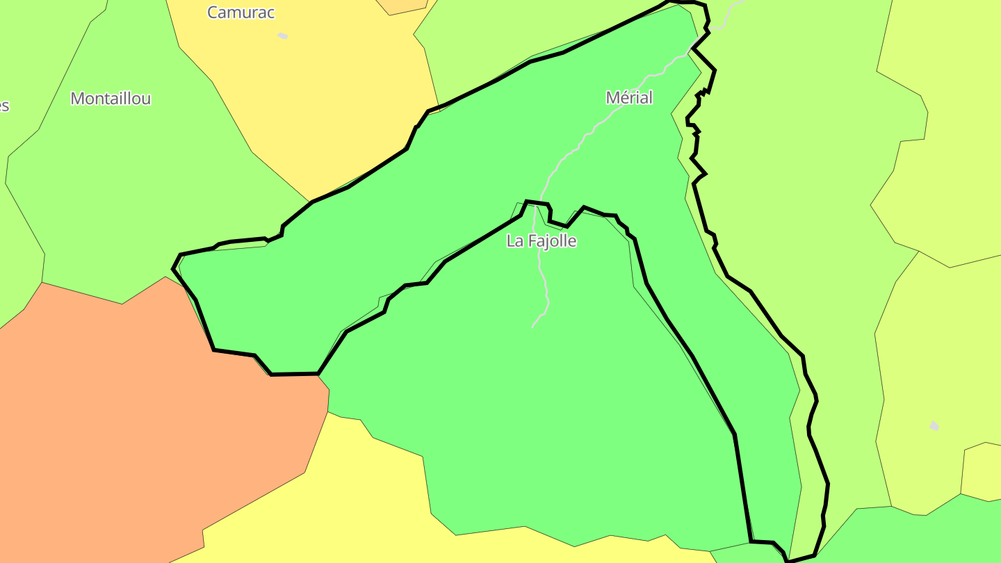 Carte des prix de l'immobilier Mérial