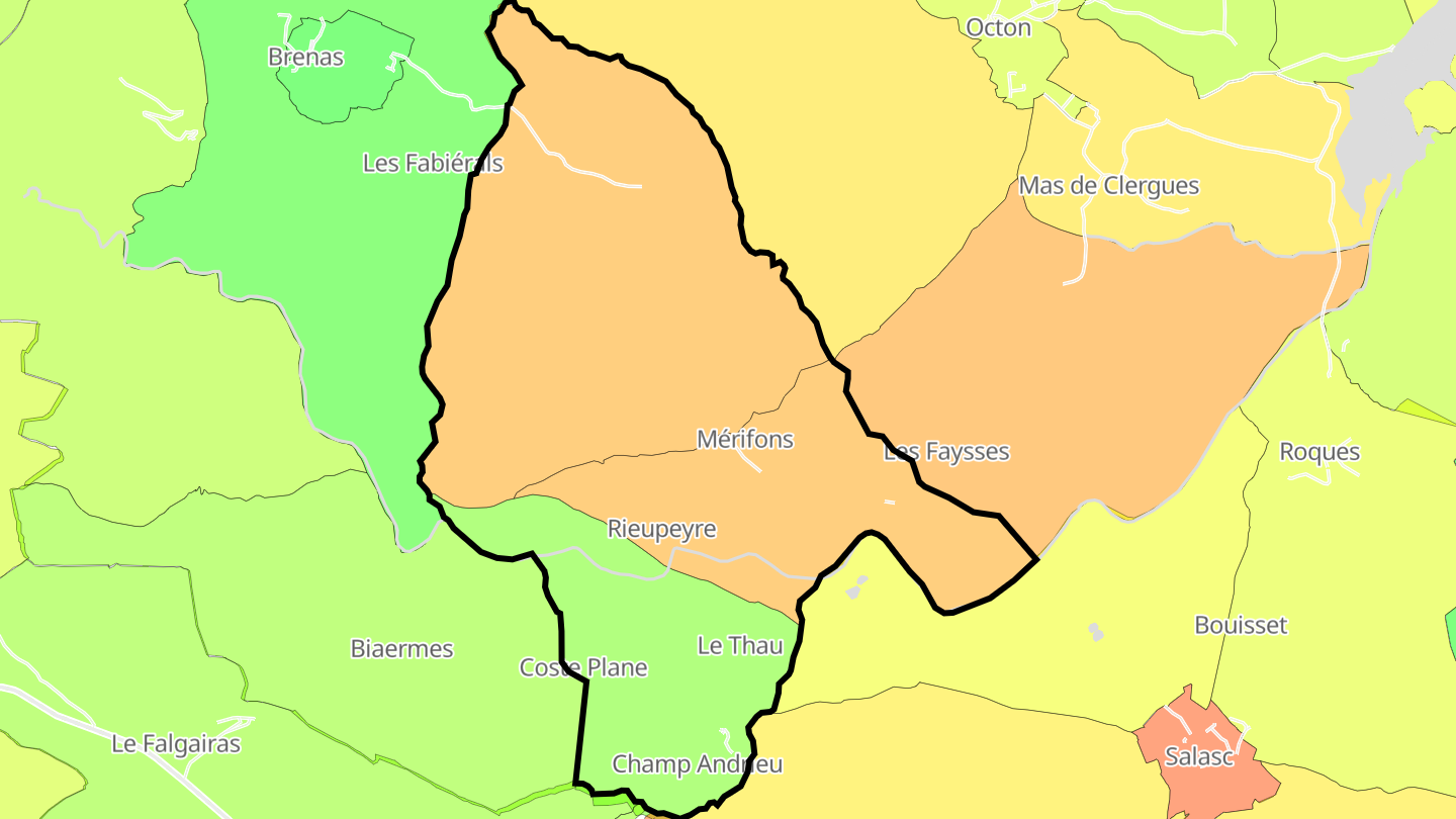 Carte des prix de l'immobilier Mérifons