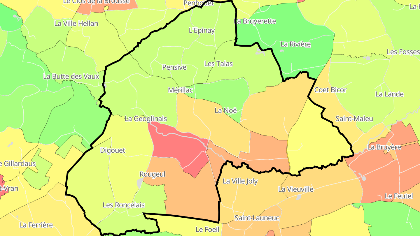 Carte des prix de l'immobilier Mérillac