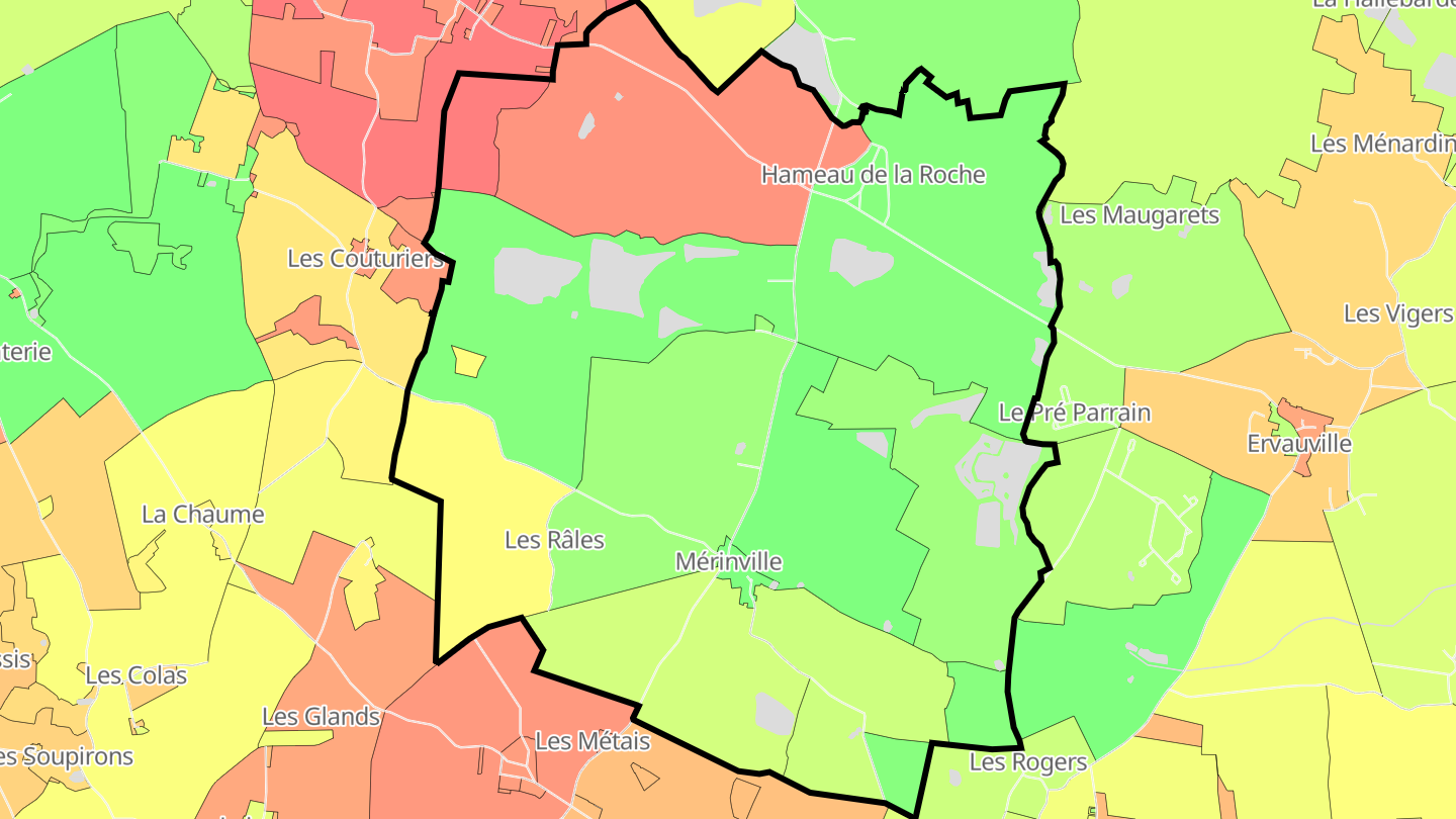 Carte des prix de l'immobilier Mérinville