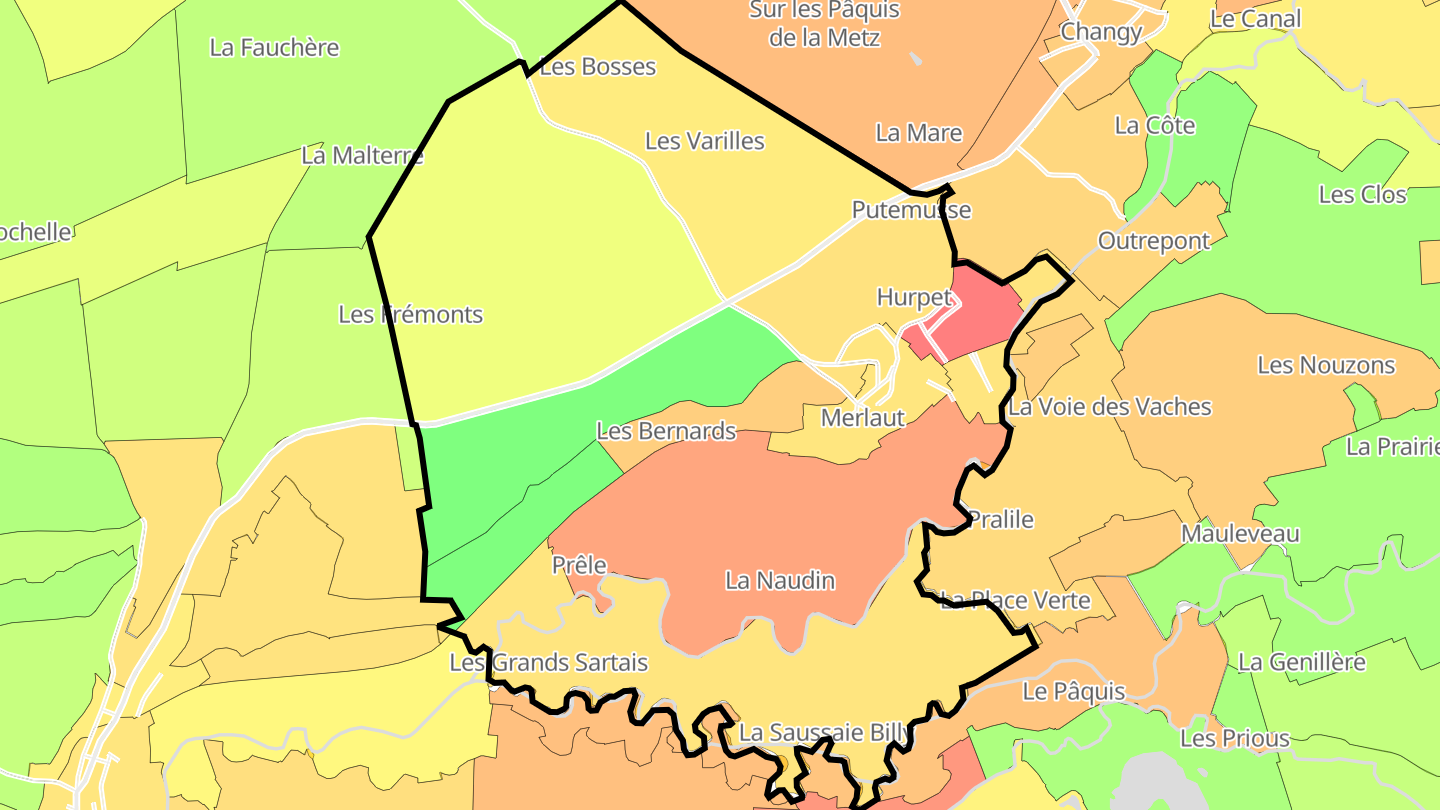 Carte des prix de l'immobilier Merlaut