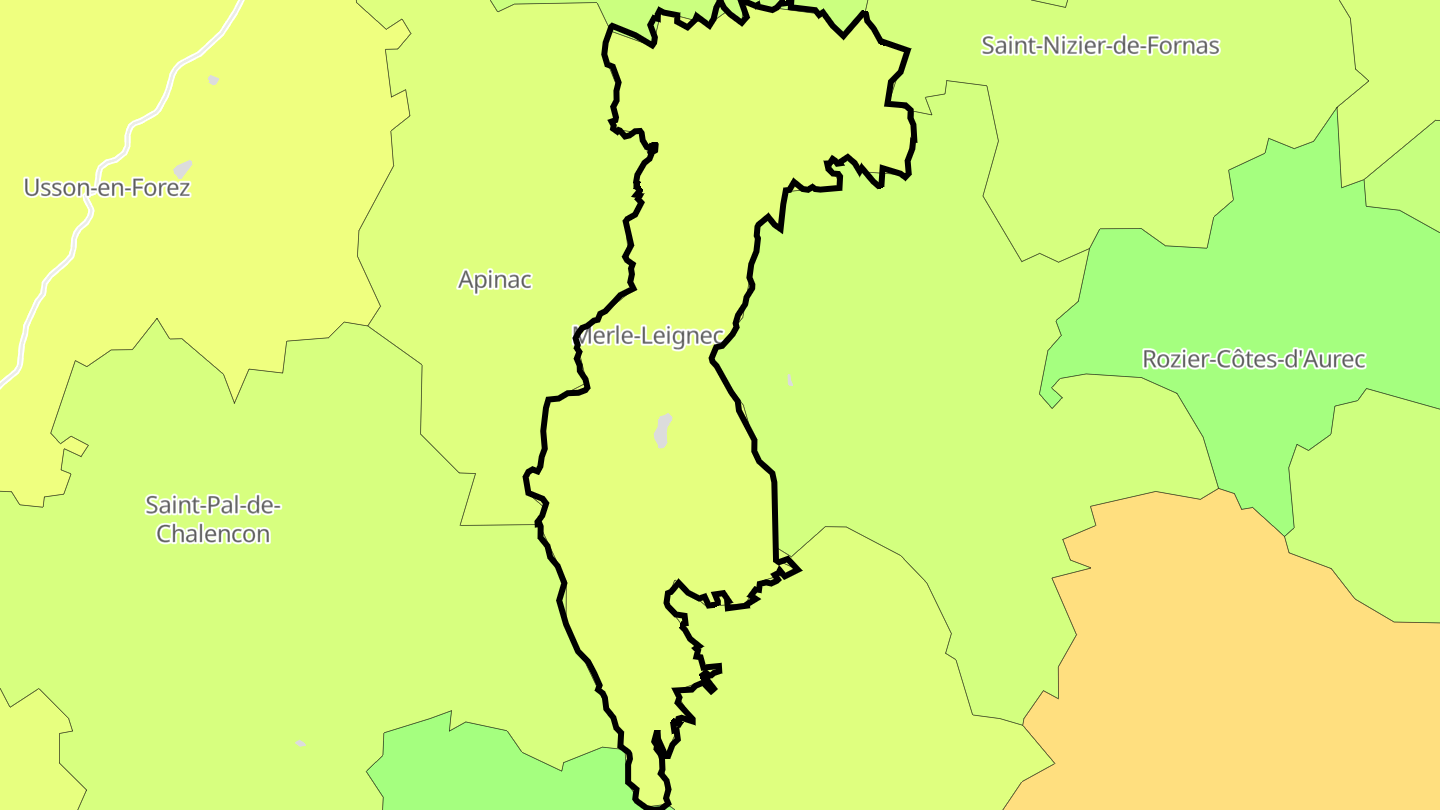 Carte des prix de l'immobilier Merle-Leignec