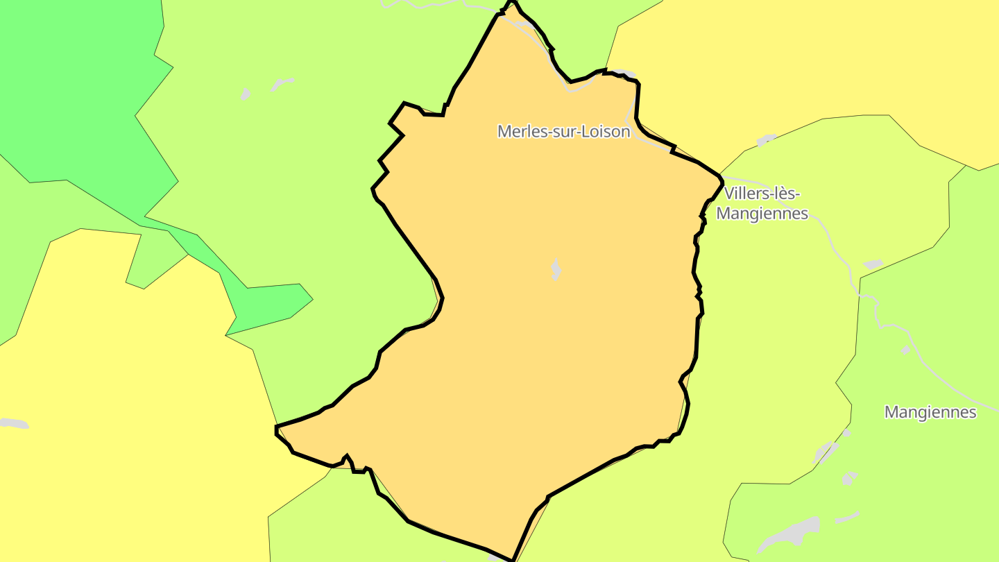 Carte des prix de l'immobilier Merles-sur-Loison