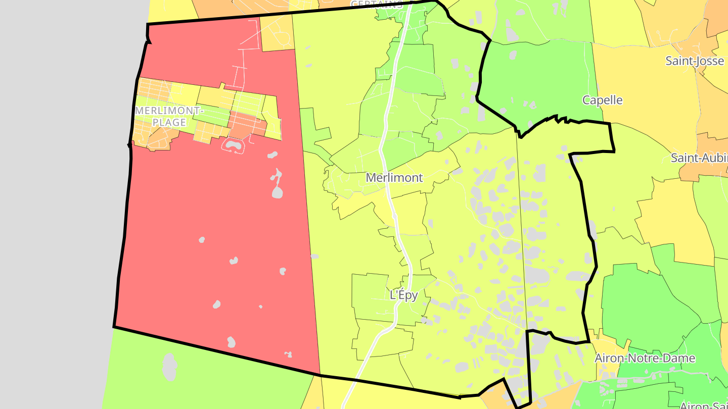 Carte des prix de l'immobilier Merlimont