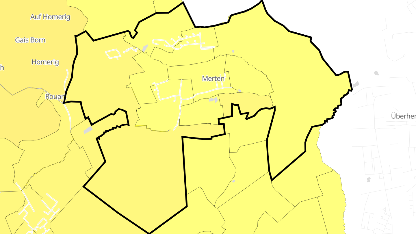 Carte des prix de l'immobilier Merten