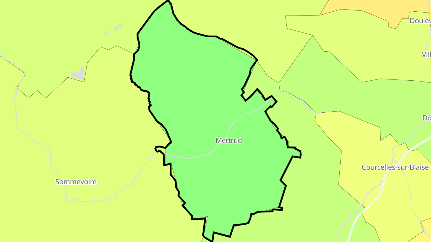 Carte des prix de l'immobilier Mertrud