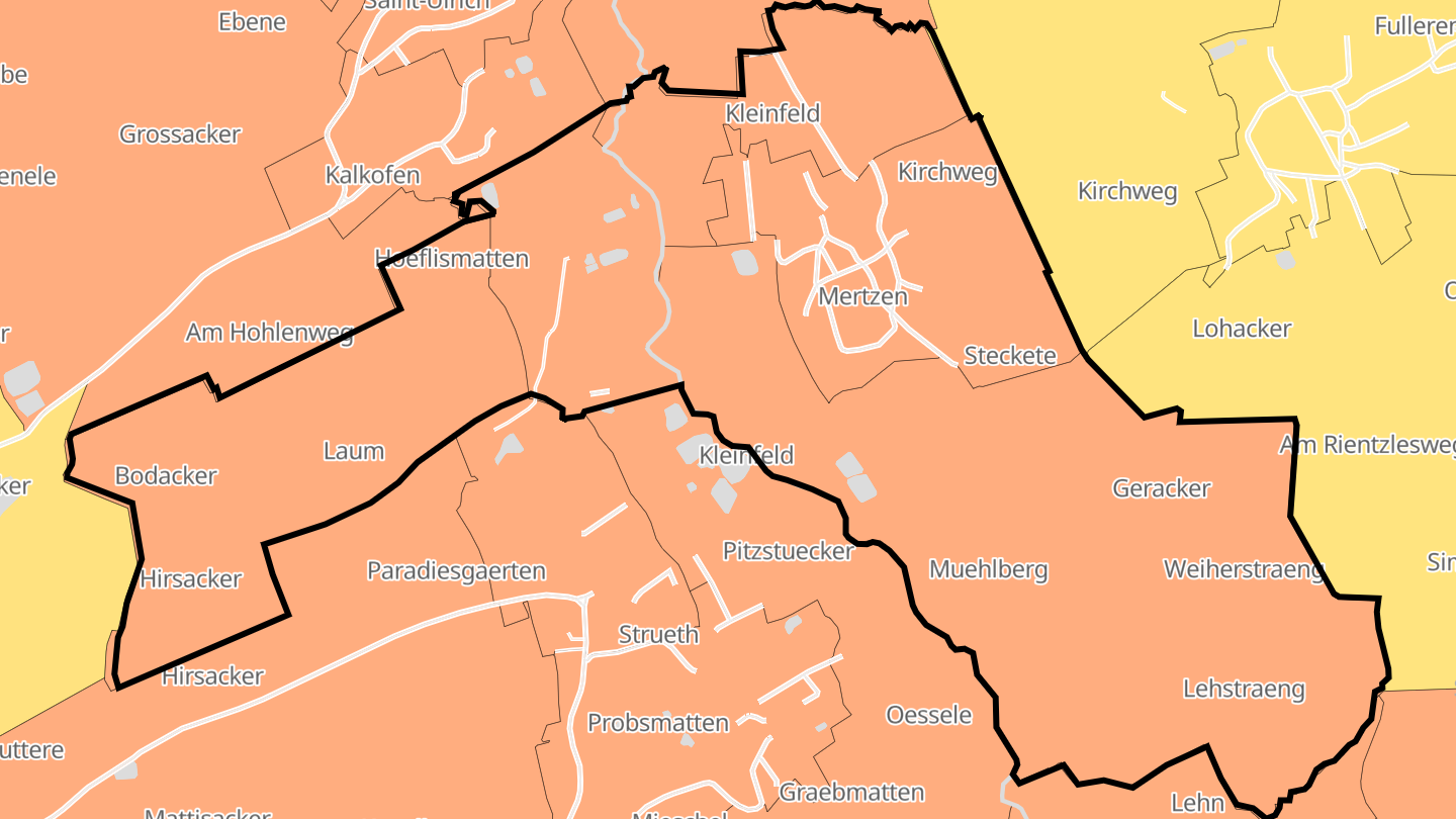Carte des prix de l'immobilier Mertzen