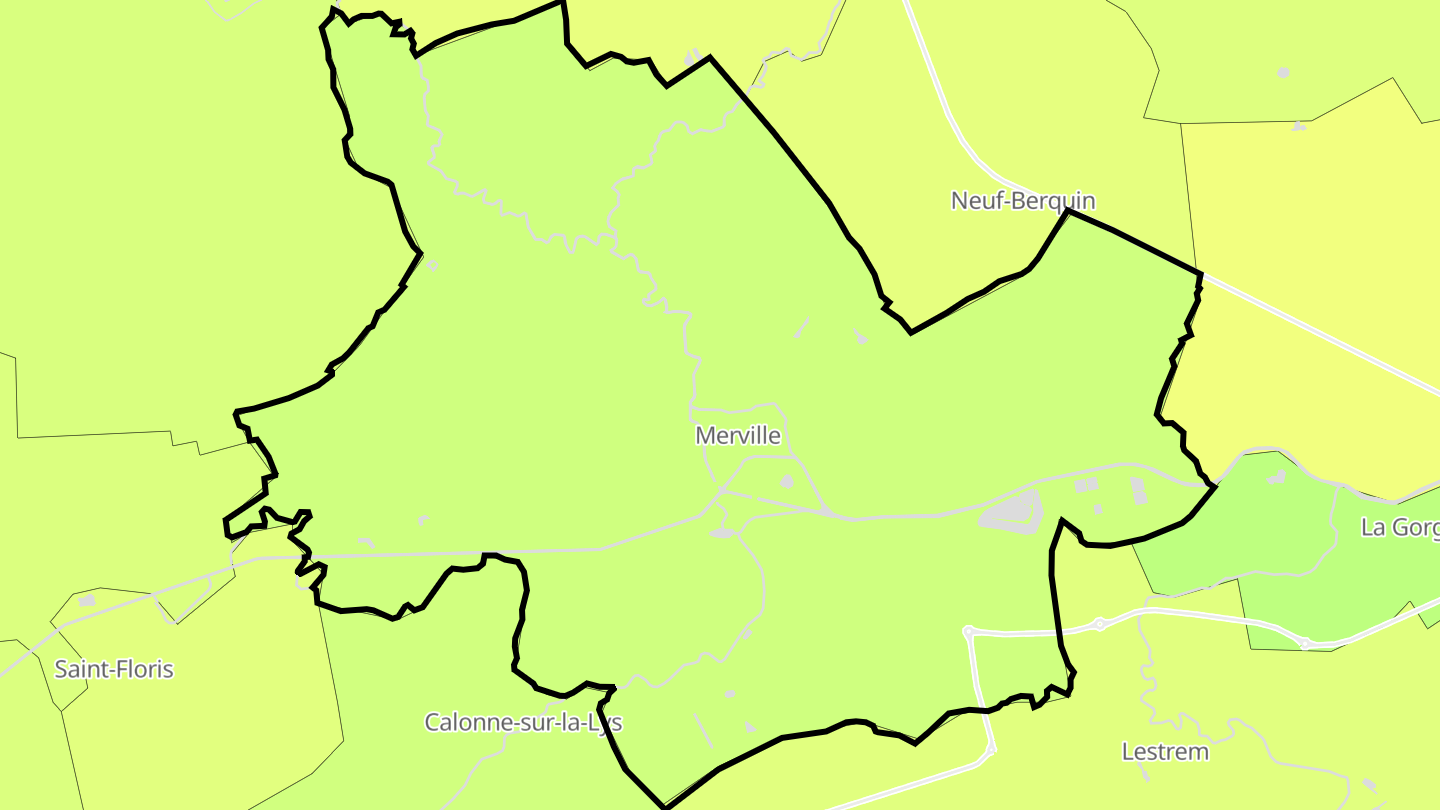 Carte des prix de l'immobilier Merville