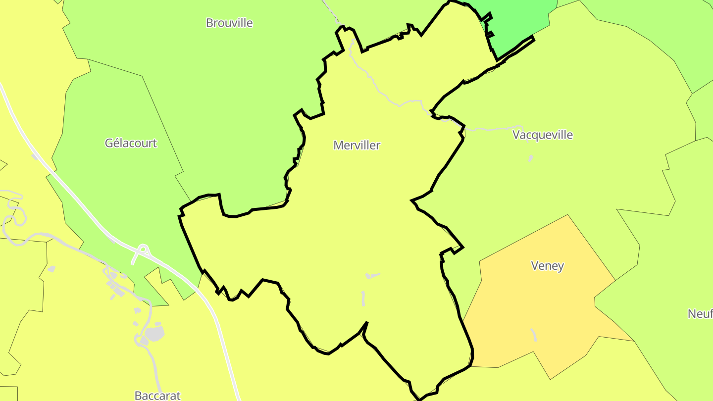 Carte des prix de l'immobilier Merviller