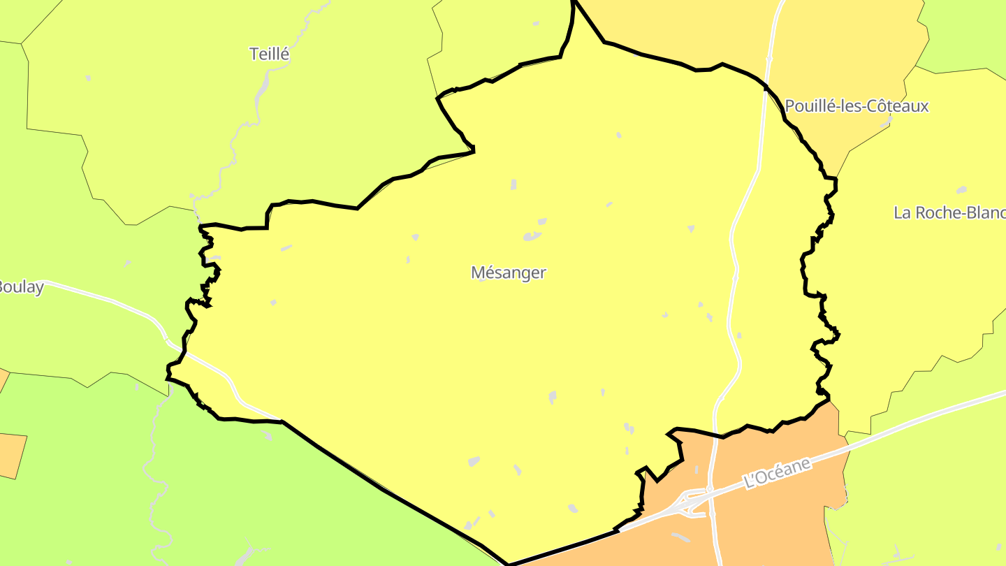 Carte des prix de l'immobilier Mésanger