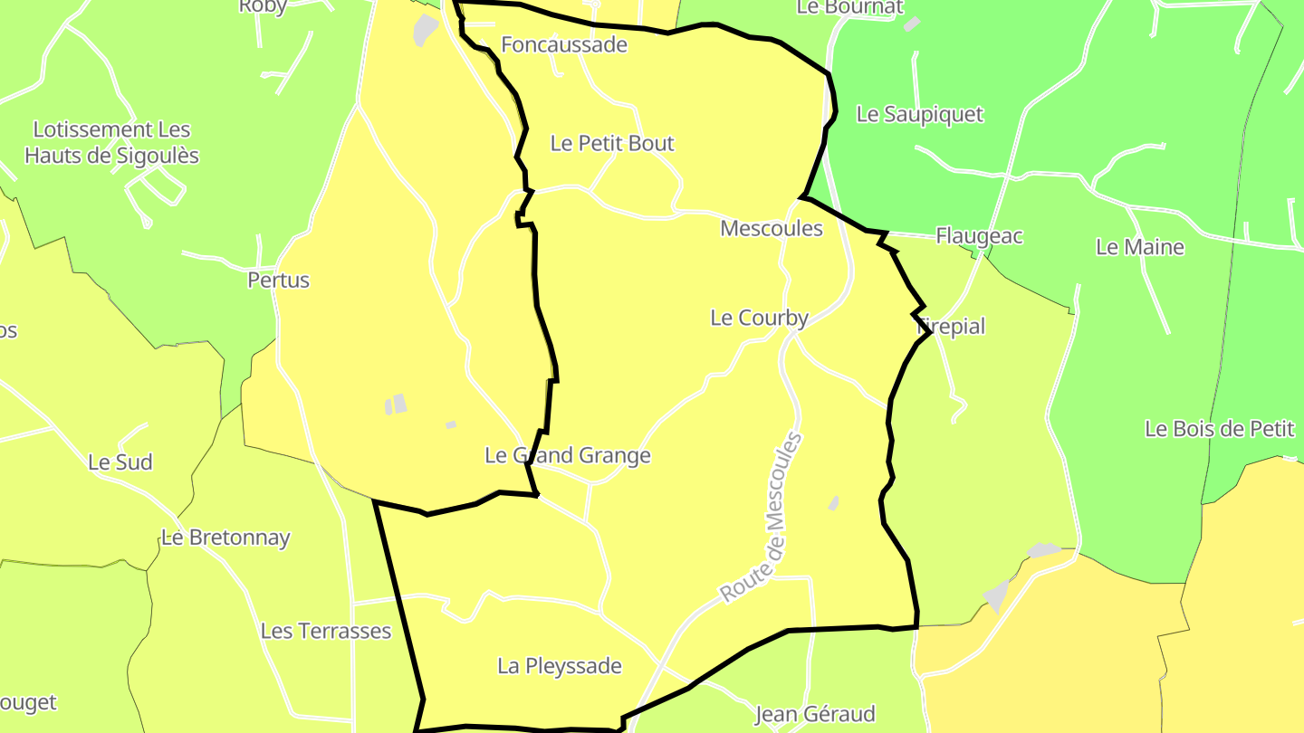 Carte des prix de l'immobilier Mescoules