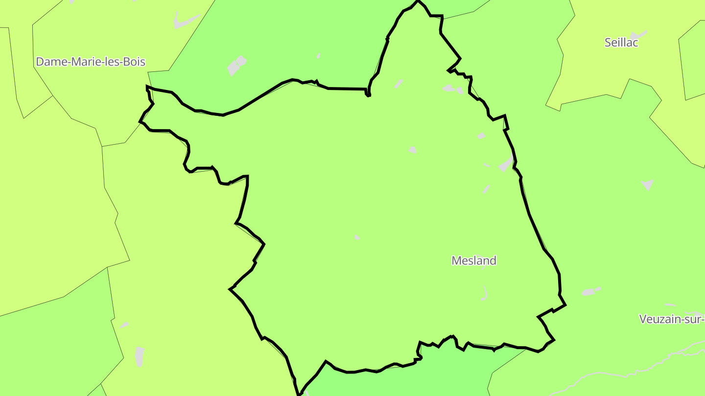 Carte des prix de l'immobilier Mesland