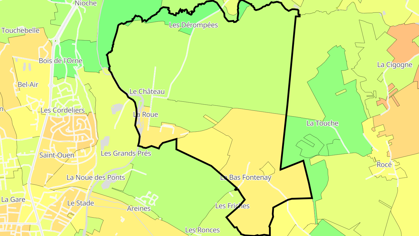 Carte des prix de l'immobilier Meslay