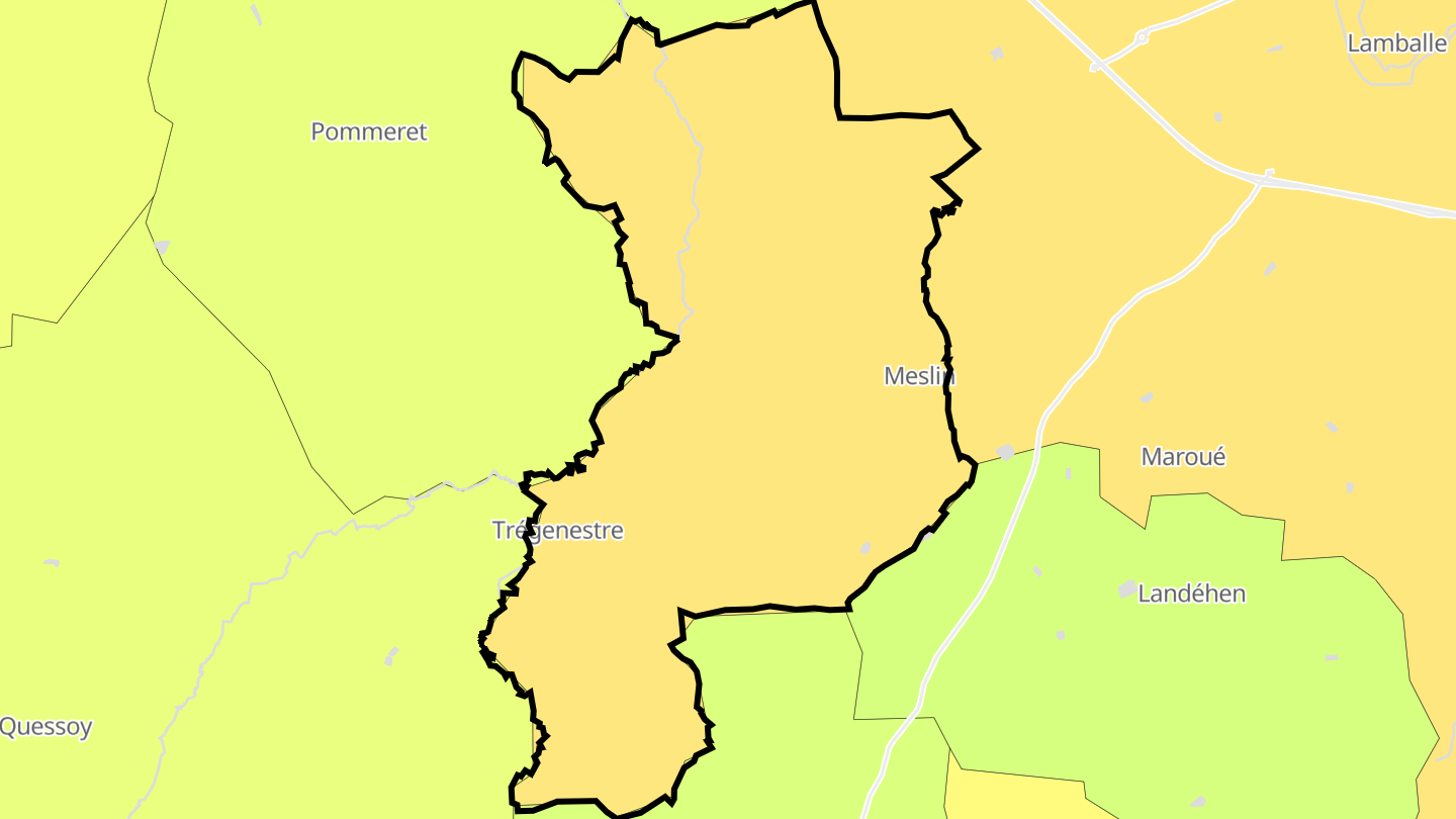 Carte des prix de l'immobilier Meslin