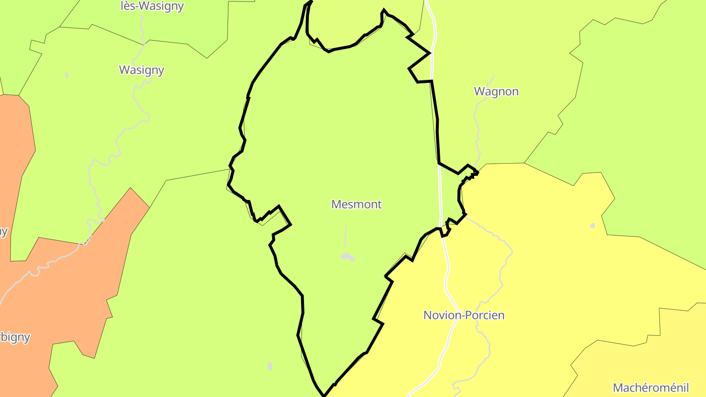 Carte des prix de l'immobilier Mesmont