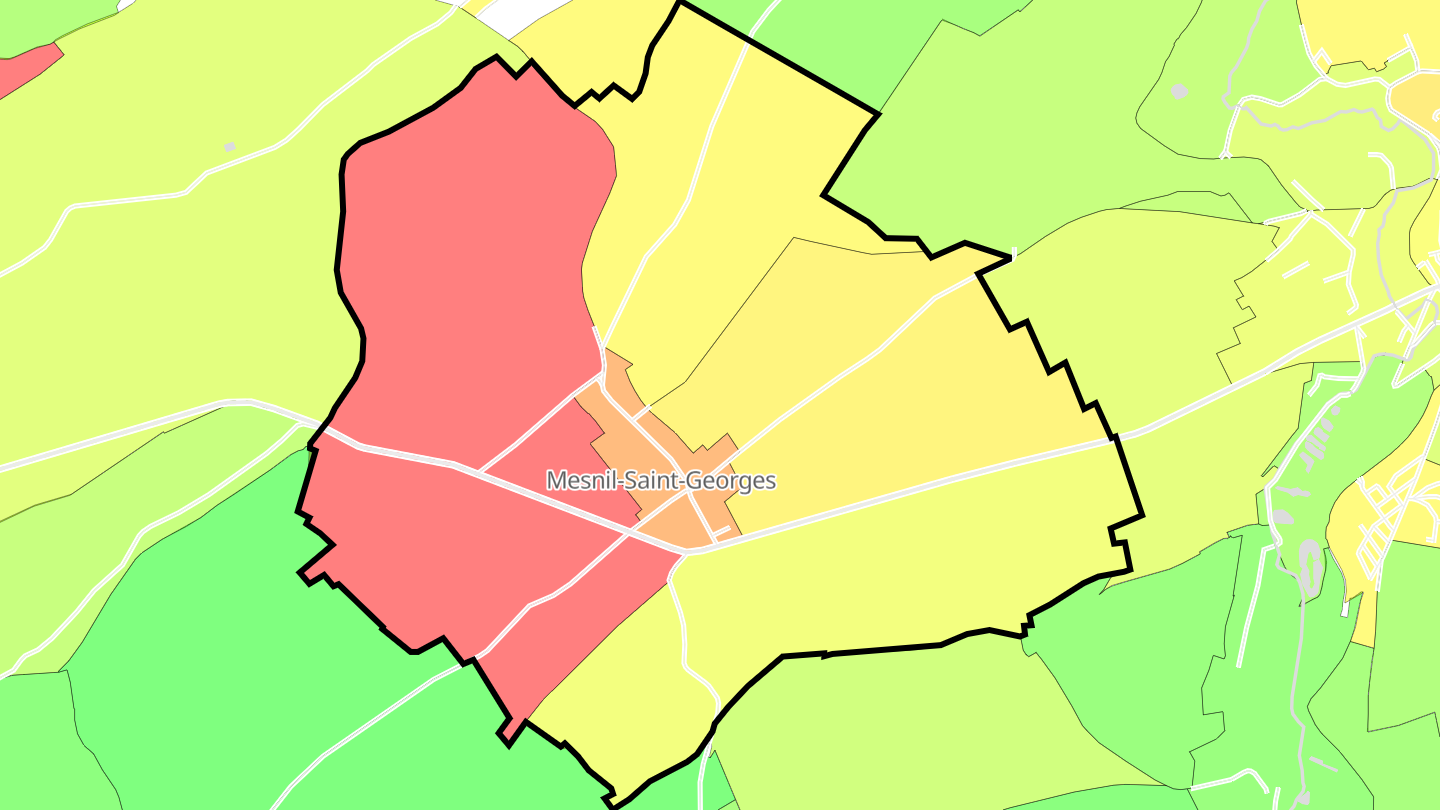 Carte des prix de l'immobilier Mesnil-Saint-Georges