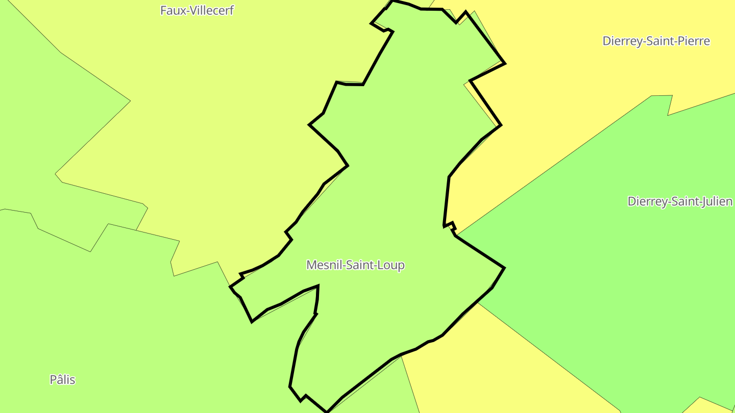 Carte des prix de l'immobilier Mesnil-Saint-Loup