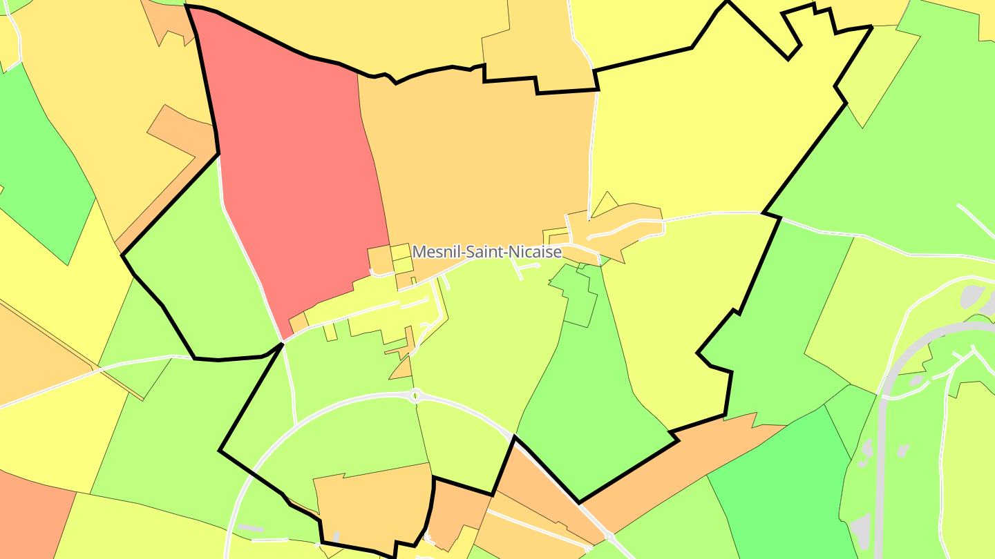 Carte des prix de l'immobilier Mesnil-Saint-Nicaise