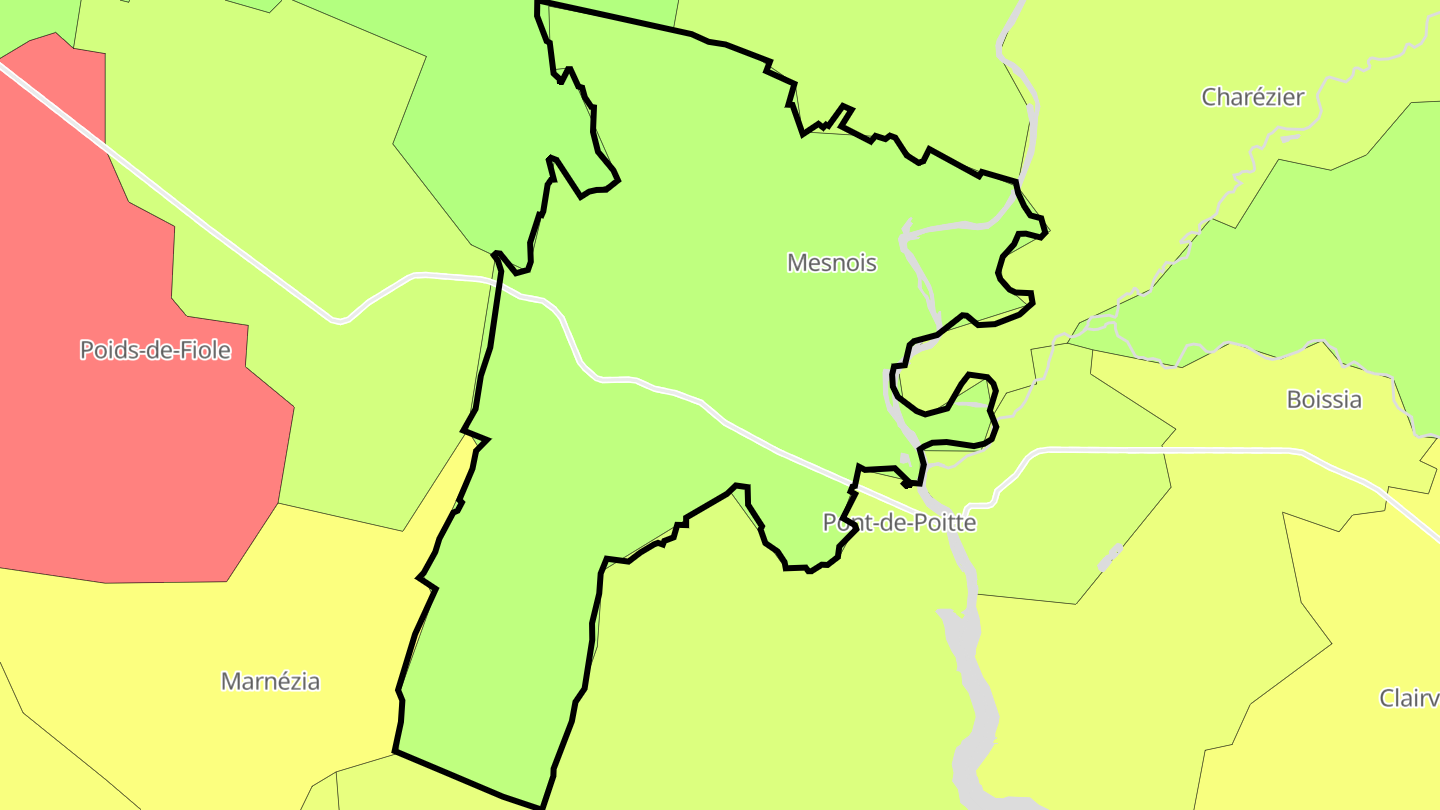 Carte des prix de l'immobilier Mesnois
