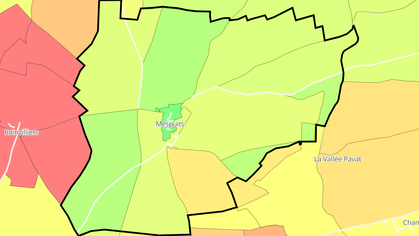 Carte des prix de l'immobilier Mespuits