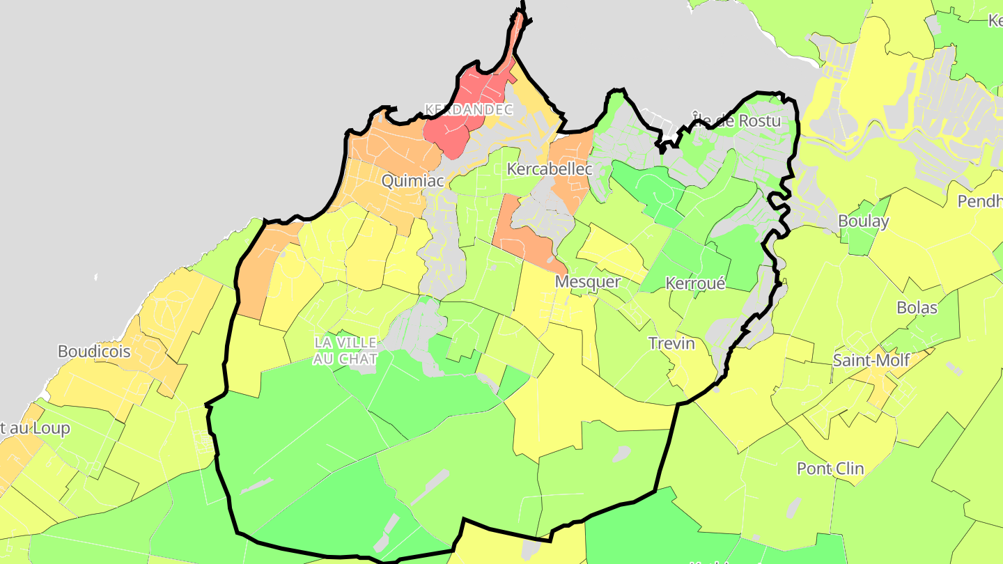 Carte des prix de l'immobilier Mesquer