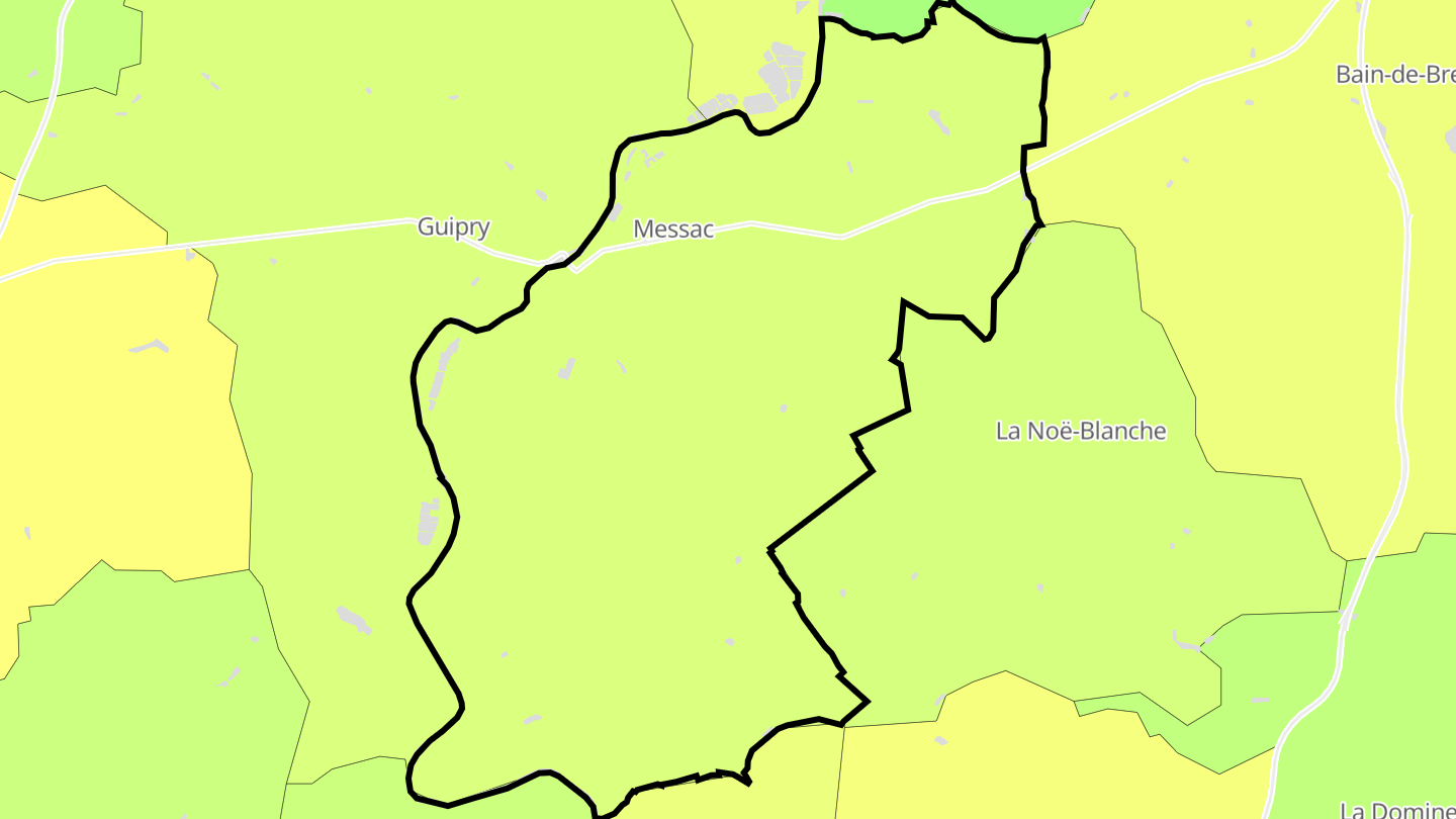 Carte des prix de l'immobilier Messac