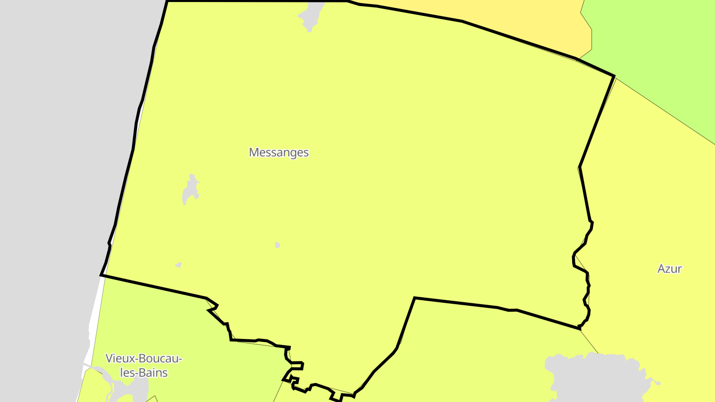 Carte des prix de l'immobilier Messanges