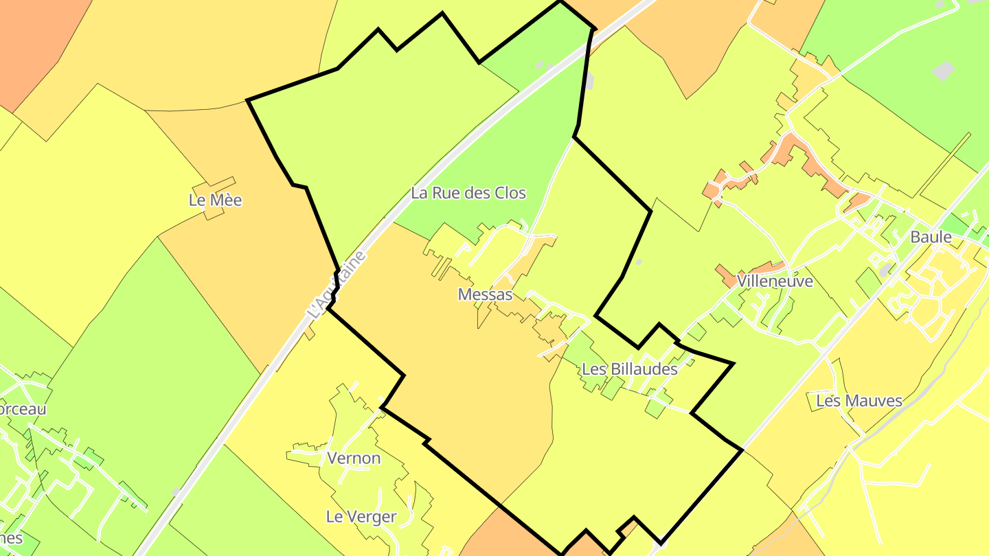 Carte des prix de l'immobilier Messas