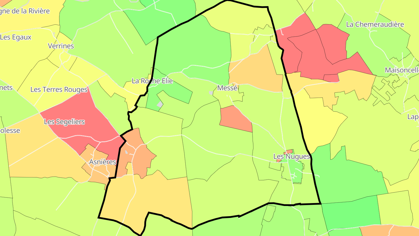 Carte des prix de l'immobilier Messé