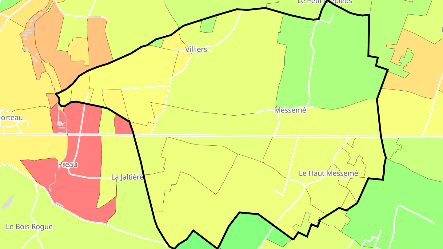 Carte des prix de l'immobilier Messemé
