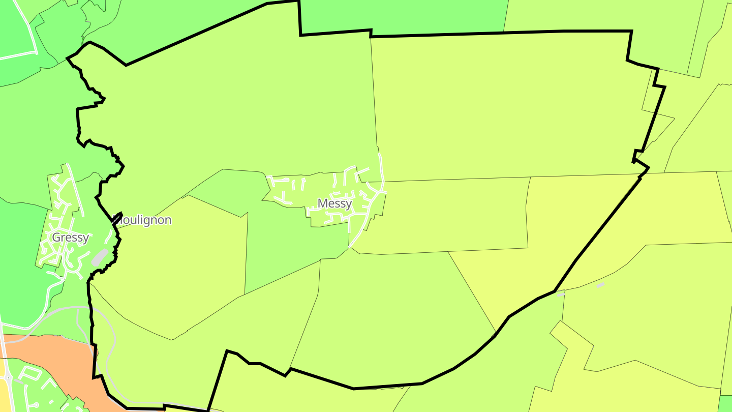 Carte des prix de l'immobilier Messy