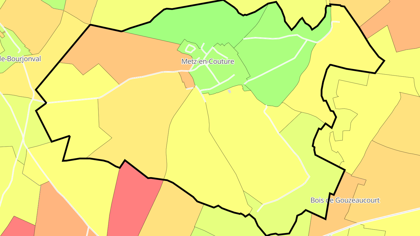Carte des prix de l'immobilier Metz-en-Couture