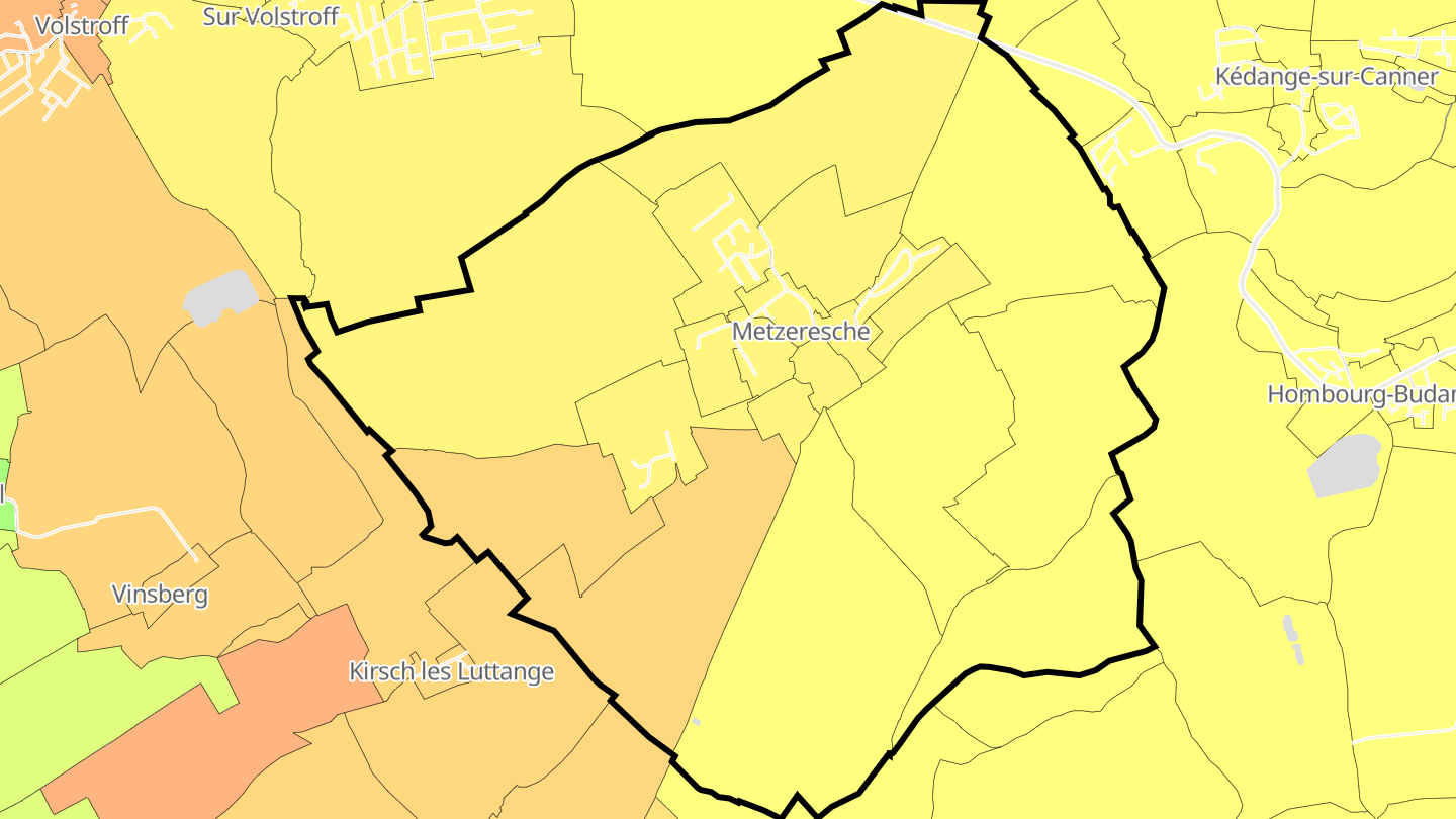 Carte des prix de l'immobilier Metzeresche