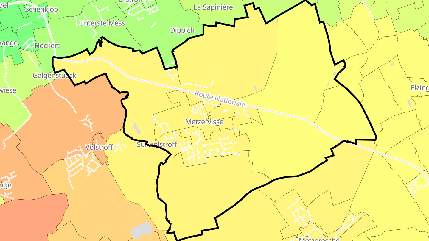 Carte des prix de l'immobilier Metzervisse
